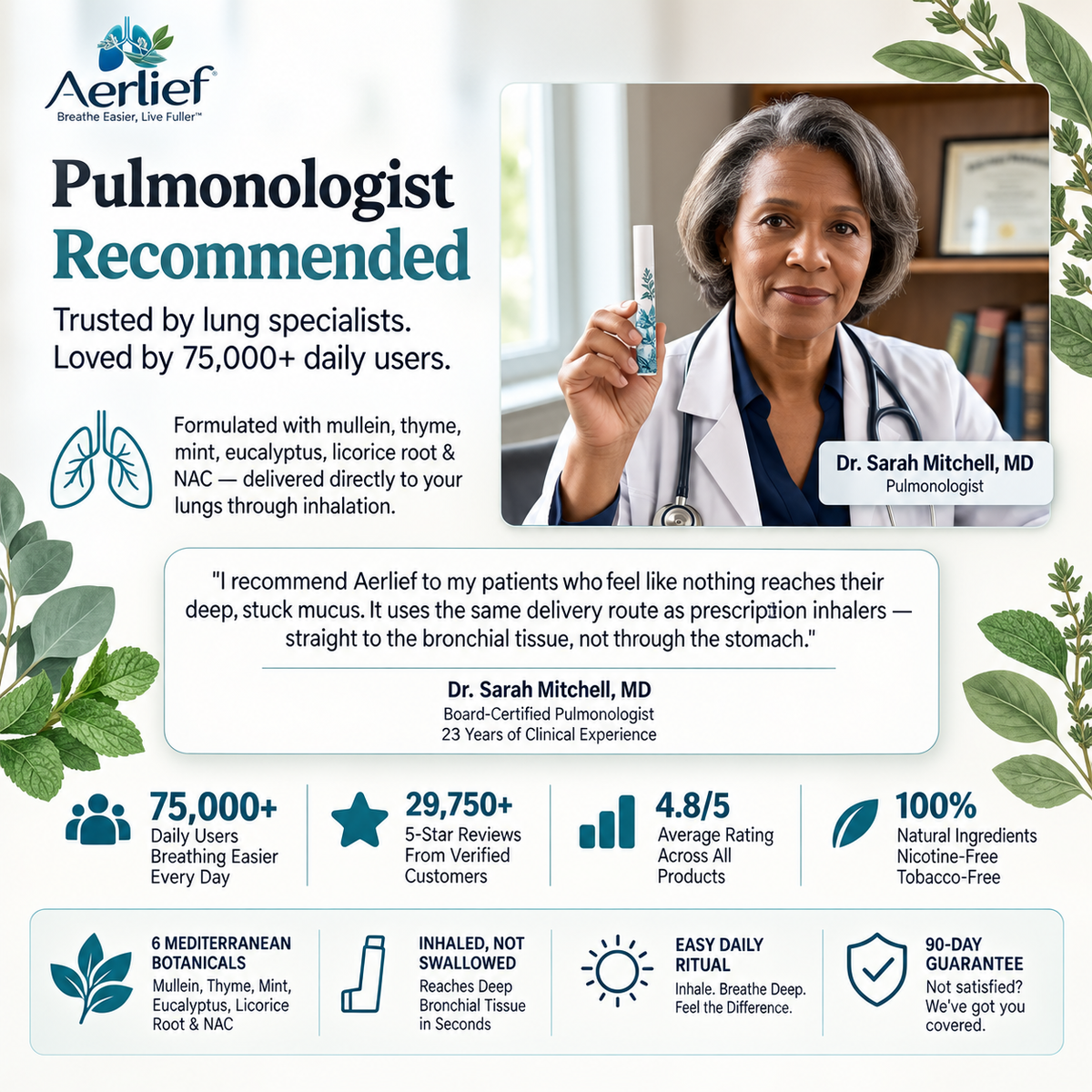 Aerlief Botanical Lung Inhaler